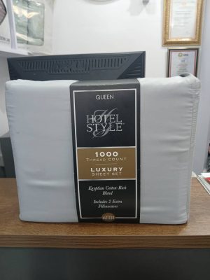 Hotel Style 1000 Thread Count Cotton Luxury Bed Sheet Set, Queen