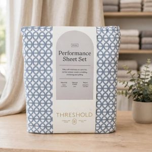 Threshold Performance 4-Piece Full Sheet Set Blue Geo - Threshold.