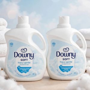 Downy Free & Gentle Fabric Softener and Conditioner, Hypoallergenic, 111 fl oz, 150 Loads.