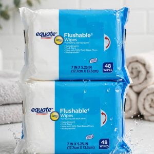 Equate Flushable Wipes, Fresh Scent, 48 Wipes