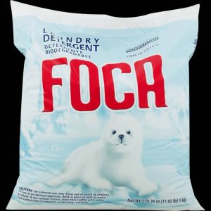 Foca Laundry Detergent, Household Use, All Ages, Biodegradable & Phosphate-Free, Powder Detergent with Anionic Surfactant, 176.36 oz