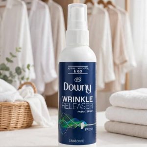 Downy Wrinkle Releaser and Refresher Fabric Spray, Crisp Fresh Scent, Travel Size, 3 fl oz