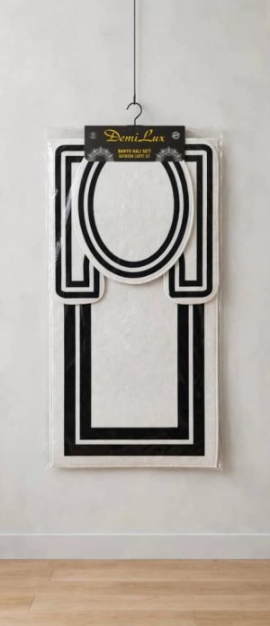 Demi Lux 3 pieces Bath Mat set. Very soft and absorbent   Made in Turkey