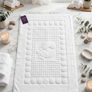 Lizpat Classic Luxury cotton Floor Towel,  Mats for Bathroom Floor, Washable Shower Floor Towel. Hotel standard.