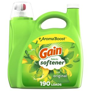 Gain Liquid Laundry Fabric Softener and Conditioner, Original Scent, 140 fl oz, 190 Loads.
