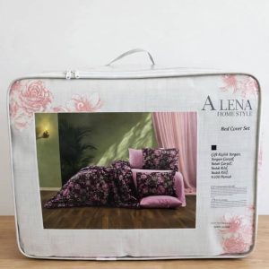 ALENA HOME STYLE 6pcs Queen Duvet Set - Burgundy Floral - 100% Cotton