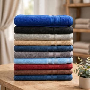 Duke Grande Bath Towel. Size: 70cm x 140cm  100% cotton  Made in India