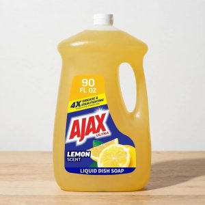 Ajax Ultra Super Degreaser Dishwashing Liquid Dish Soap Refill, Lemon Scent, 90 fl oz.