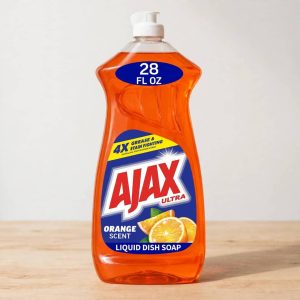 Ajax Ultra Triple Action Dishwashing Liquid Dish Soap, Orange Scent, 28 fl oz.
