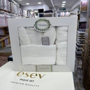 Vision Cotton Bathrobe with towels Set.