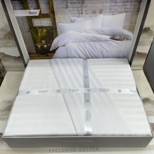 Casa Bella King 6pcs Cotton  Duvet Cover Set, white