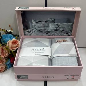 Alena Home 4pcs cotton Duvet cover set, Queen