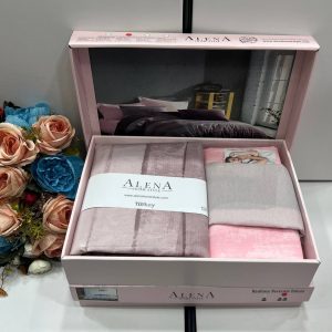 Alena Home 4pcs cotton Duvet cover set, Queen