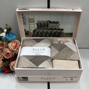 Alena Home 4pcs cotton Duvet cover set, Queen
