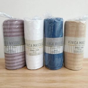 Venica Mascuse Deluxe Cotton Satin 3pcs King Sheet Set.