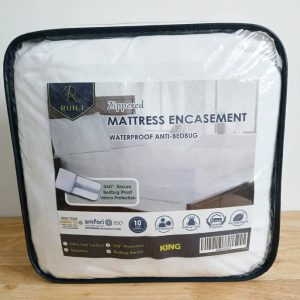 RULI Zippered Mattress Encasement - Waterproof & Anti-Bedbug - King Size